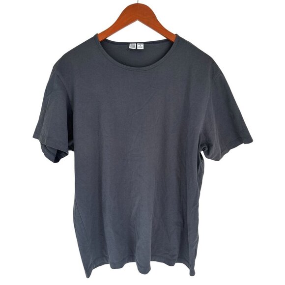 UNIQLO 100% Cotton Tee Gray Short Sleeve T-Shirt Size Large - Picture 1 of 5
